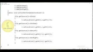 Java | Swing package 'Move JLabel using JButton #2' | CodeLearning