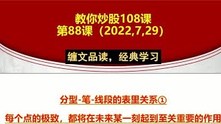 教你炒股88课：分型 笔 线段的表里关系①