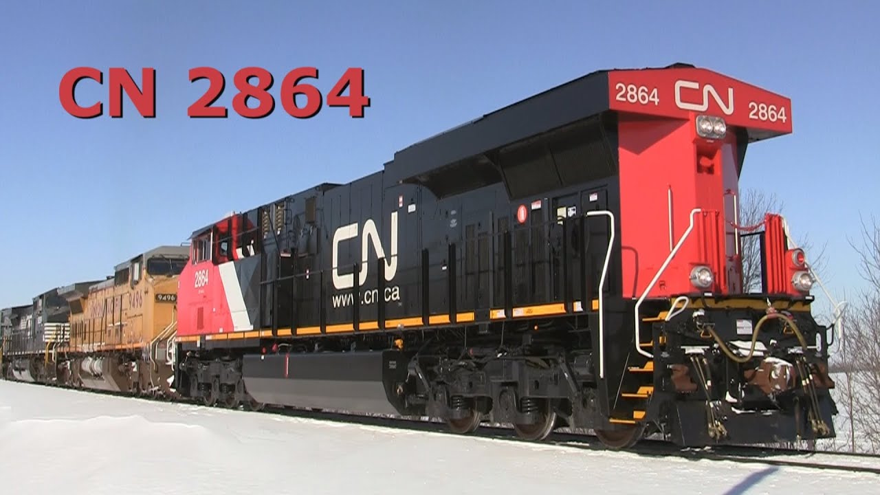 Cn 2864 East A New Es44ac Running Long Hood Forward On 2 6 2014 Youtube