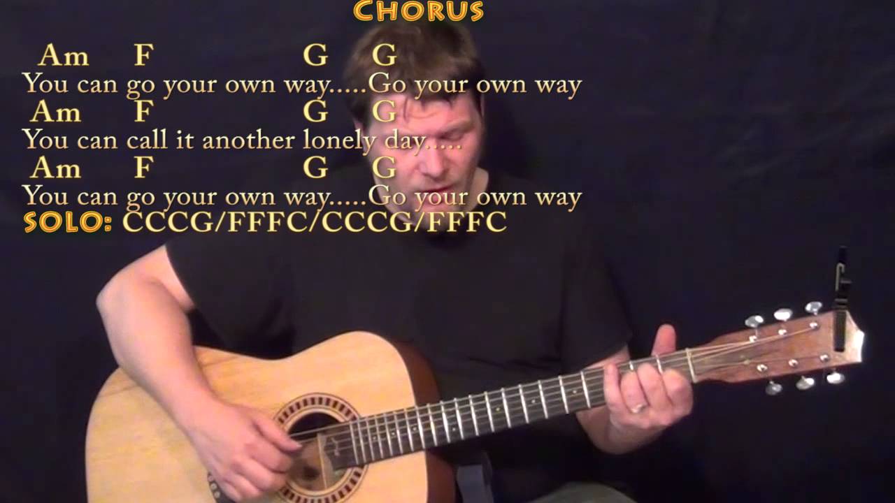 Go Your Own Way (Fleetwood Mac) Fingerstyle Guitar Cover Lesson In C ...