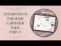 ZoomNotes Tutorial: Calendar Sync - Part 1