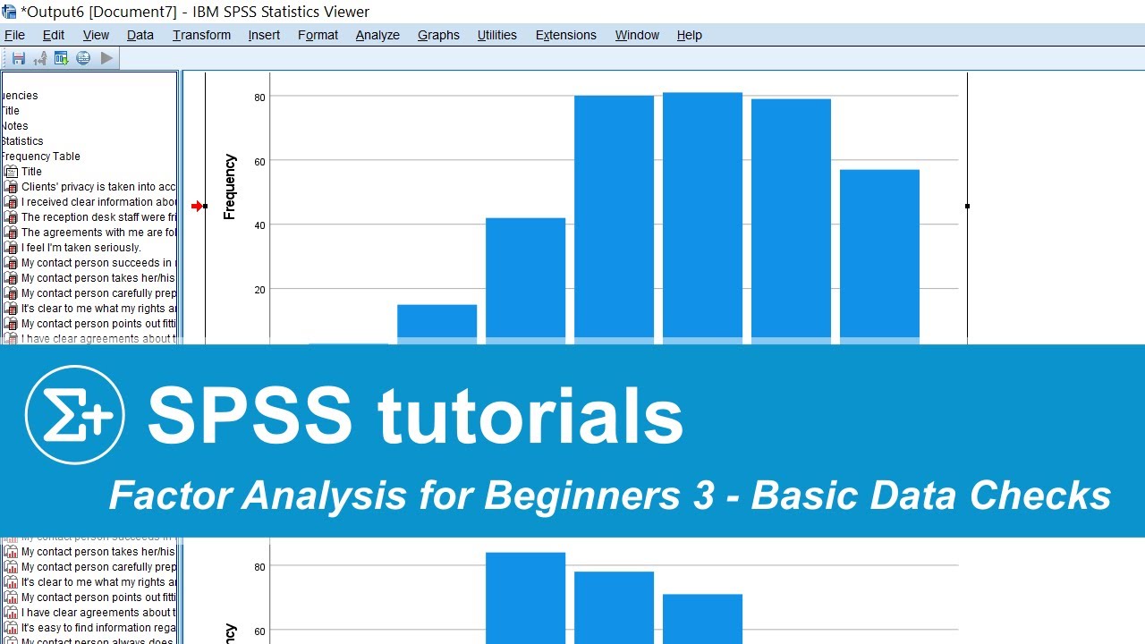 Spss Factor Analysis For Beginners 3 Basic Data Checks Youtube