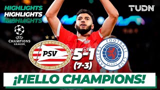 HIGHLIGHTS | PSV 5(7)-(3)1 Rangers | UEFA Champions League-Playoffs | TUDN