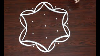 easy Friday muggulu || Simple rangoli design || Great Indian Rangoli || Beautiful kolam