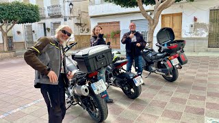 Spain Mountain motorcycle ride. Honda ST1100 ST1300 Triumph Trident Moto Guzzi V85TT