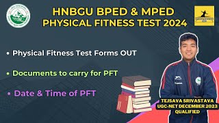 HNBGU BPEd MPEd Physical Fitness Test 2024 Forms and Dates OUT