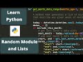 Python programming for beginners: Random module and lists