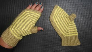 Knitting Hand Gloves With Two Needles | Knitting Woolen Gloves