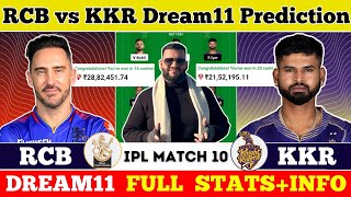 RCB vs KKR Dream11 Prediction|RCB vs KKR Dream11|RCB vs KKR Dream11 Team|