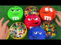 5 minutes satisfying with rainbow m u0026m s candy unpacking from glossy containers asmr beads surprise