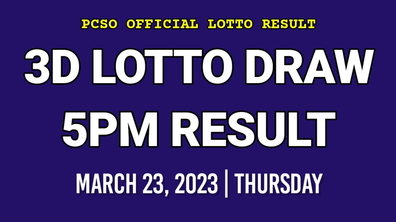 3D LOTTO RESULT 5PM Draw March 23, 2023 PCSO Swertres Lotto Result ...