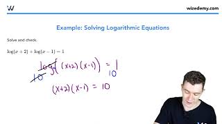 Solving Log Equations: What to watch out for | Grade 12 Math Simplified | Wizeprep