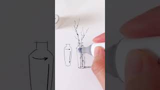 How to Draw a Glass Vase with Markers