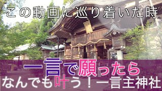 【一言主神社】※この動画に巡りついたとき「運気好転」の兆し奈良県強力パワースポット神社遠隔参拝