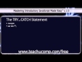 JavaScript Training Tutorial The Try…Catch Statement
