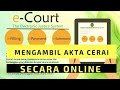 Mengambil akta cerai secara Online