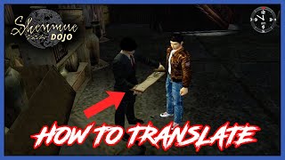 How to Translate Mysterious Scroll / Stab Armor in Shenmue