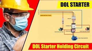 DOL Starter without Neutral | 3 phase dol starter | Circuit Without Using NO Contact