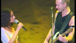 Noa and Sting on stage - The Fields of Gold