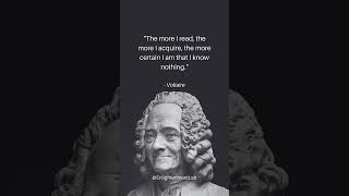 Voltaire - I Know Nothing - #shorts #motivationalspeech #shortsvideo #shortsviral #short #quote
