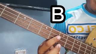 Paano matuto ng bass guitar easy and basic chords napaka madali / base / how to play bass guitar
