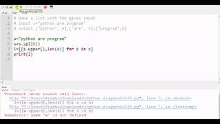 Make a list with the given input python are program