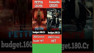 PETTA Vs Rajinikanth Movie Comparison Box Office Collection #shorts