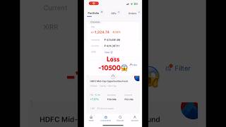 My Mutual Fund Portfolio 🔥 One day loss -10500 🔴 #shorts #mutualfunds #youtubeshorts