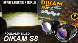 Review Foglamp Biled DIKAM S8 Lensa 3\