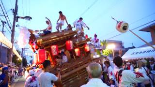 平成29年大阪市平野区旭神社夏祭り加美地区地車曳行1