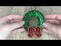 glitzy poinsettia bucilla kit wreath ornament part 2 4