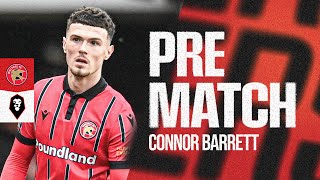 Pre-match: Connor Barrett discussing bouncing back as Salford City visit WS1