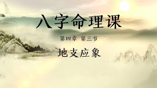 八字命理课 第四章 第三节： 地支应象