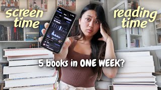 swapping my PHONE SCREEN TIME with READING TIME for a week📱📚 | ...wow I'm so much more productive ✨