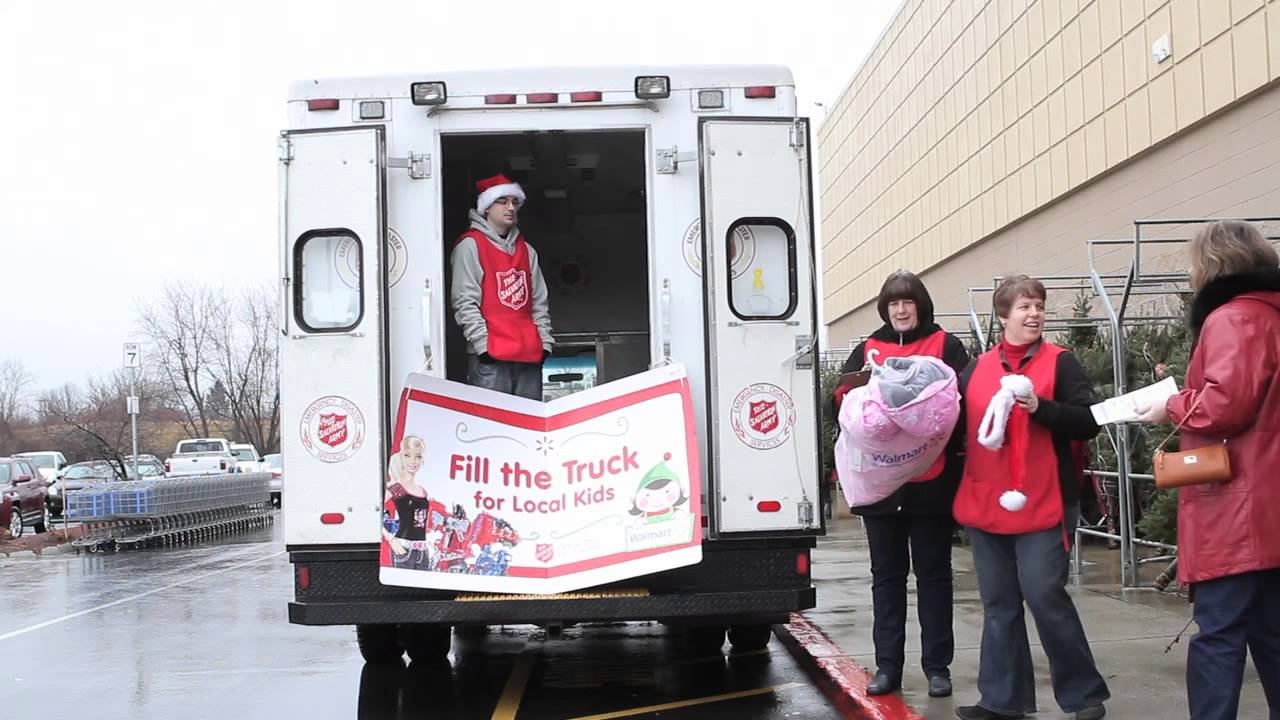 Salvation Army Gathers Toys For "Fill The Truck" Toy Drive - YouTube