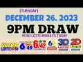 Lotto Result Today 9pm draw December 26, 2023 6/58 6/49 6/42 6D Swertres Ez2 PCSO