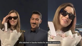 Afra Saraçoğlu Reached Saudia Arabia for Award Ceremony !Mert Ramazan Demir Happy