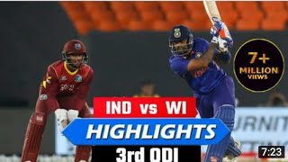 India vs West Indies 3rd odi highlights | India vs West Indies 3rd odi highlights 2022