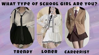 ✨WHAT TYPE OF SCHOOL GIRL ARE YOU? 🦋|| Aesthetic Quiz ||     #viralvideo