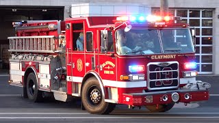 Claymont Fire Company Engine 13-5, Rescue 13 \u0026 13-8 Responding 12/23/21