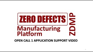 ZDMP Open Call 1 Promo Video