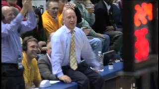 Marquette's Buzz Williams reacts to Vander Blue's drawn charge vs. Seton Hall