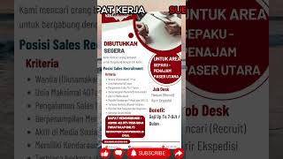 NFO LOWONGAN KERJA SIXPERIENCE POSISI SPG/SPB/RECRUITER #lokerkalimantan #loker #kerja #job #fyp