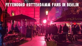 1.FC Union Berlin vs. Feyenoord Rotterdam 04.11.2021 Fans in Berlin with pyro hooligans