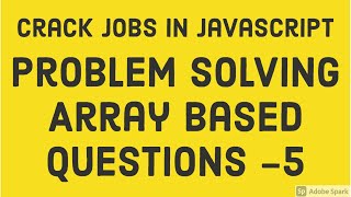 Problem Solving Array Question Set #05 #42