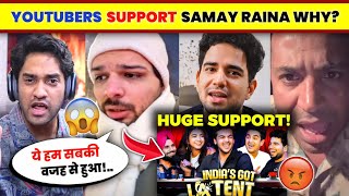 OMG!🤯 YouTubers SUPPORT Samay Raina After DELETE ALL Latent Videos | Lakshay Choudhary, Thugesh