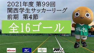 【全ゴール集】 2021年度 第99回 関西学生サッカーリーグ(前期) 第4節