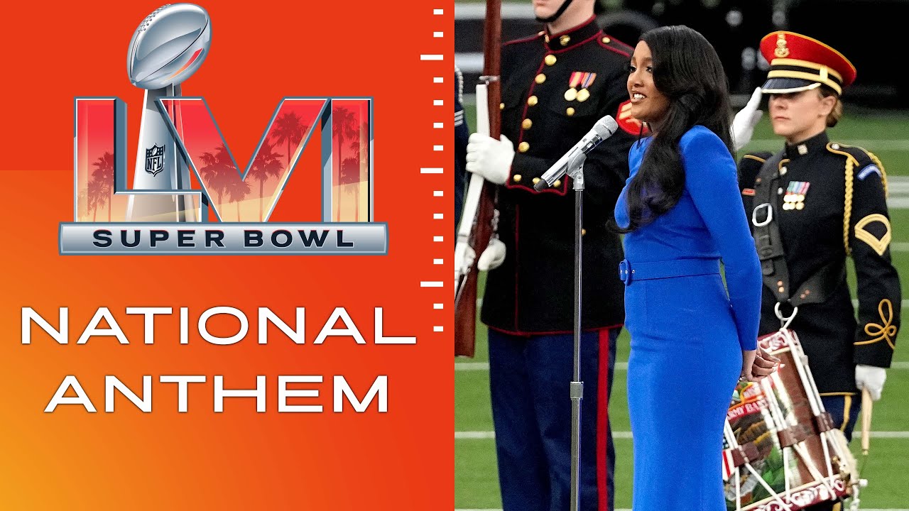 Mickey Guyton Sings the National Anthem at Super Bowl LVI