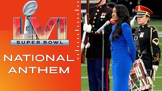 Mickey Guyton Sings the National Anthem at Super Bowl LVI