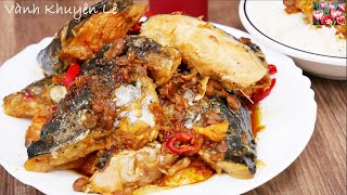 ĐẦU CÁ HỒI KHO TƯƠNG - Cách Kho Cá không bị tanh - Cá kho Tương Hột by Vanh Khuyen